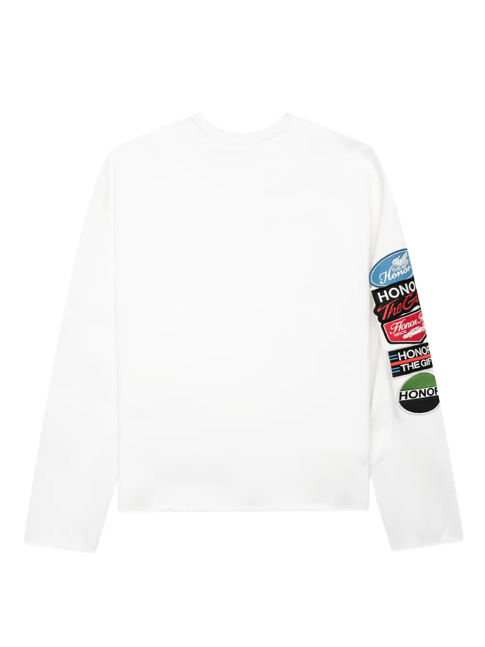 Honor The Gift patch-detail crew-neck sweater Wit
