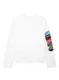 Honor The Gift patch-detail crew-neck sweater - White
