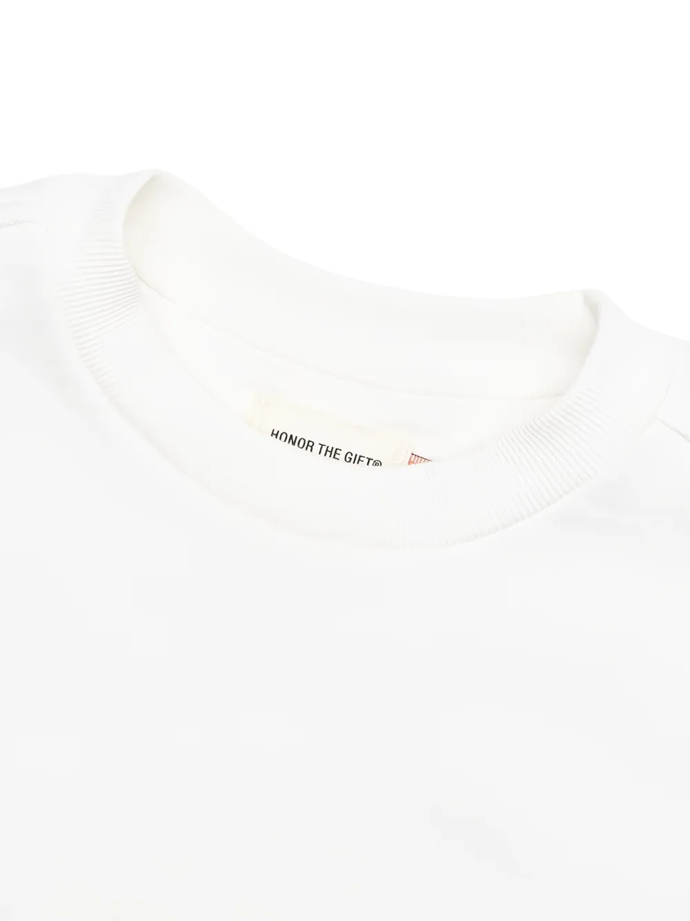 Honor The Gift patch-detail crew-neck sweater Wit