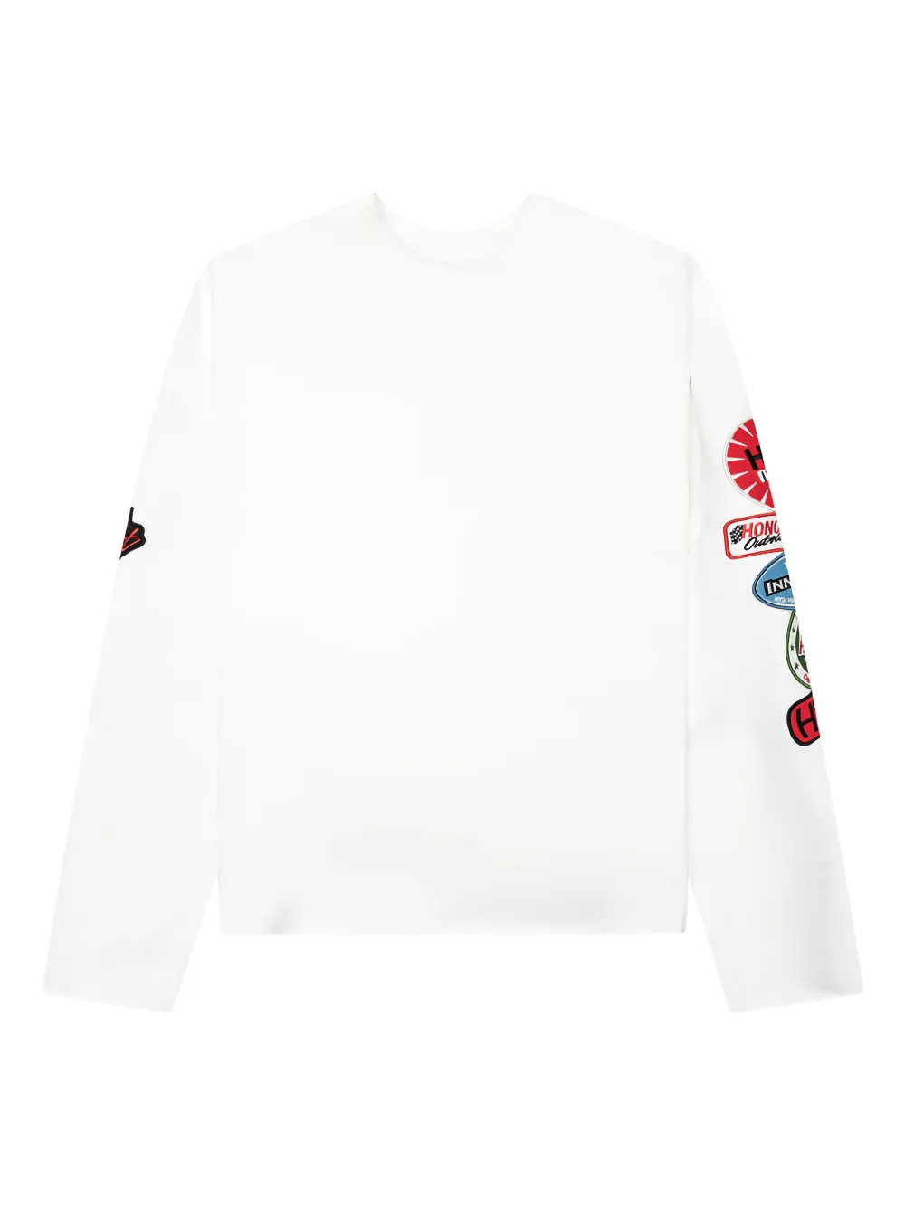 Honor The Gift patch-detail crew-neck sweater Wit