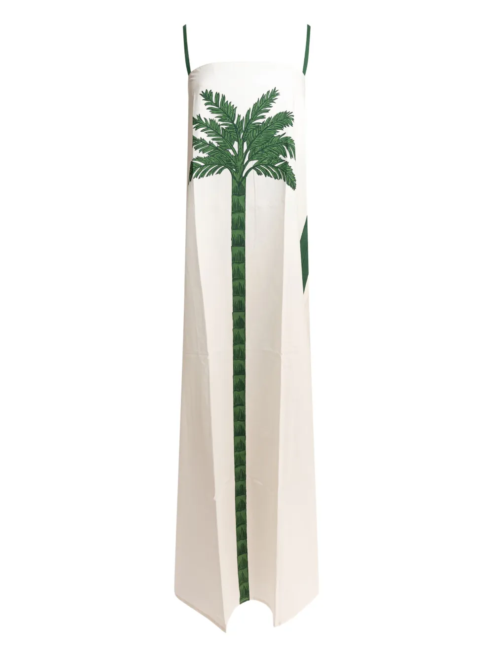 La Maison Talulah palm-tree print slip dress - Wit