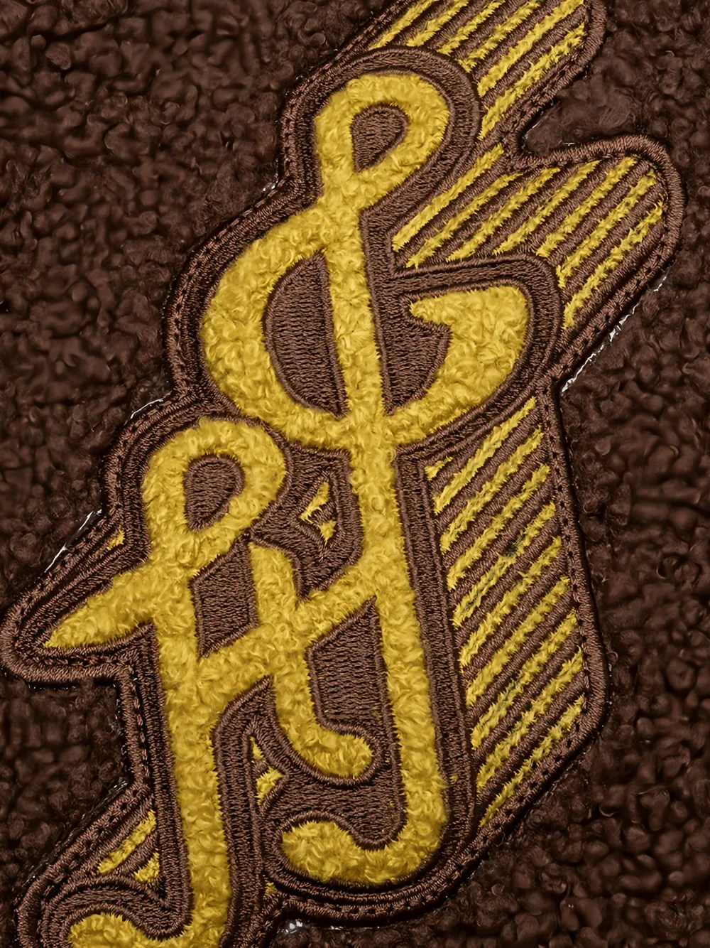 Honor The Gift Fleece spencer met borduurwerk Bruin