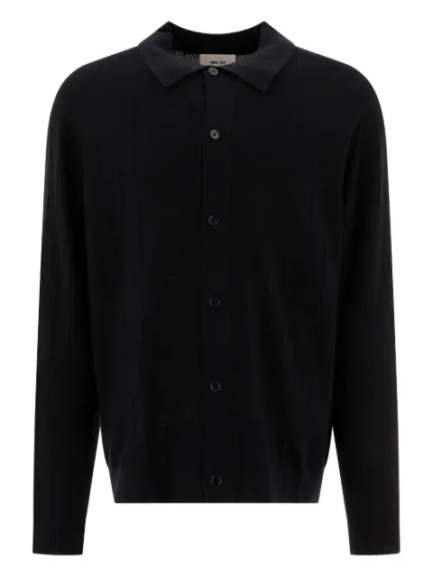 NN07 polo-collar cardigan
