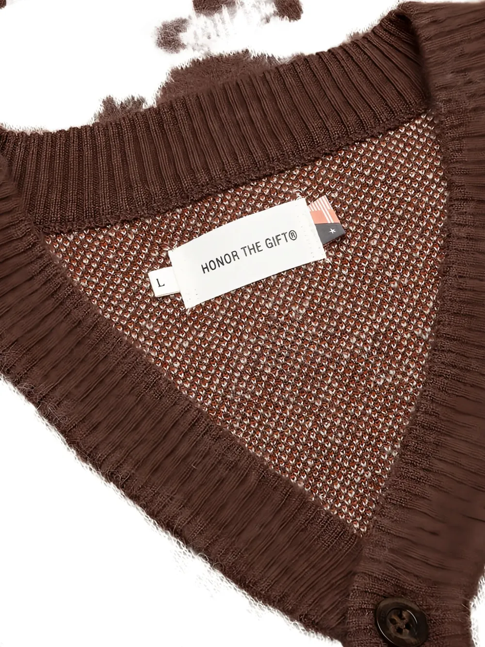 Honor The Gift Intarsia vest Bruin