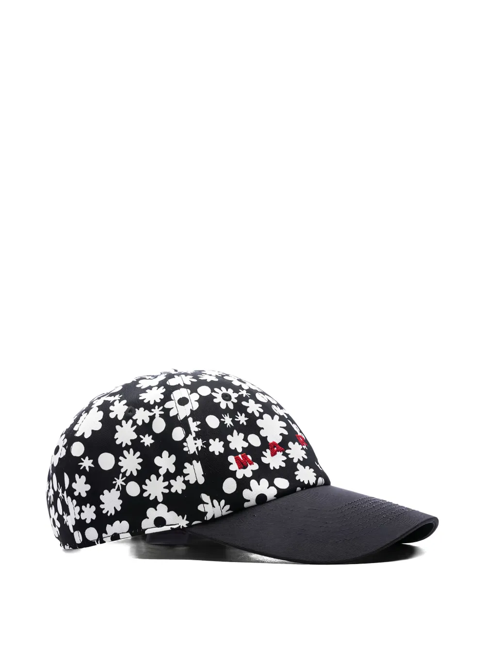 Marni Honkbalpet met bloemenprint Zwart