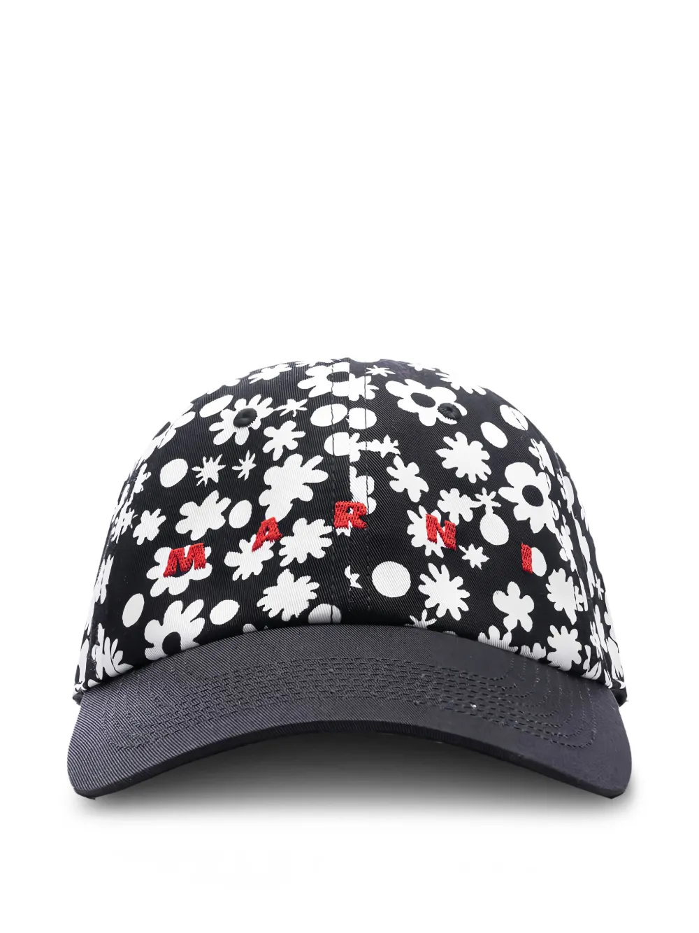 Marni floral-print baseball cap - ブラック Marni floral-print baseball cap - ブラック