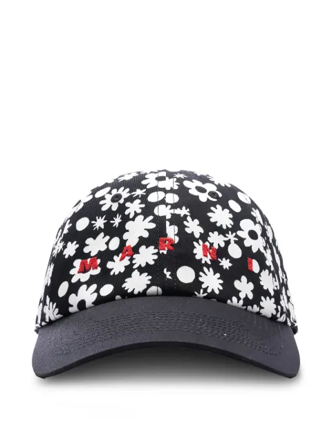 Marni floral-print baseball cap