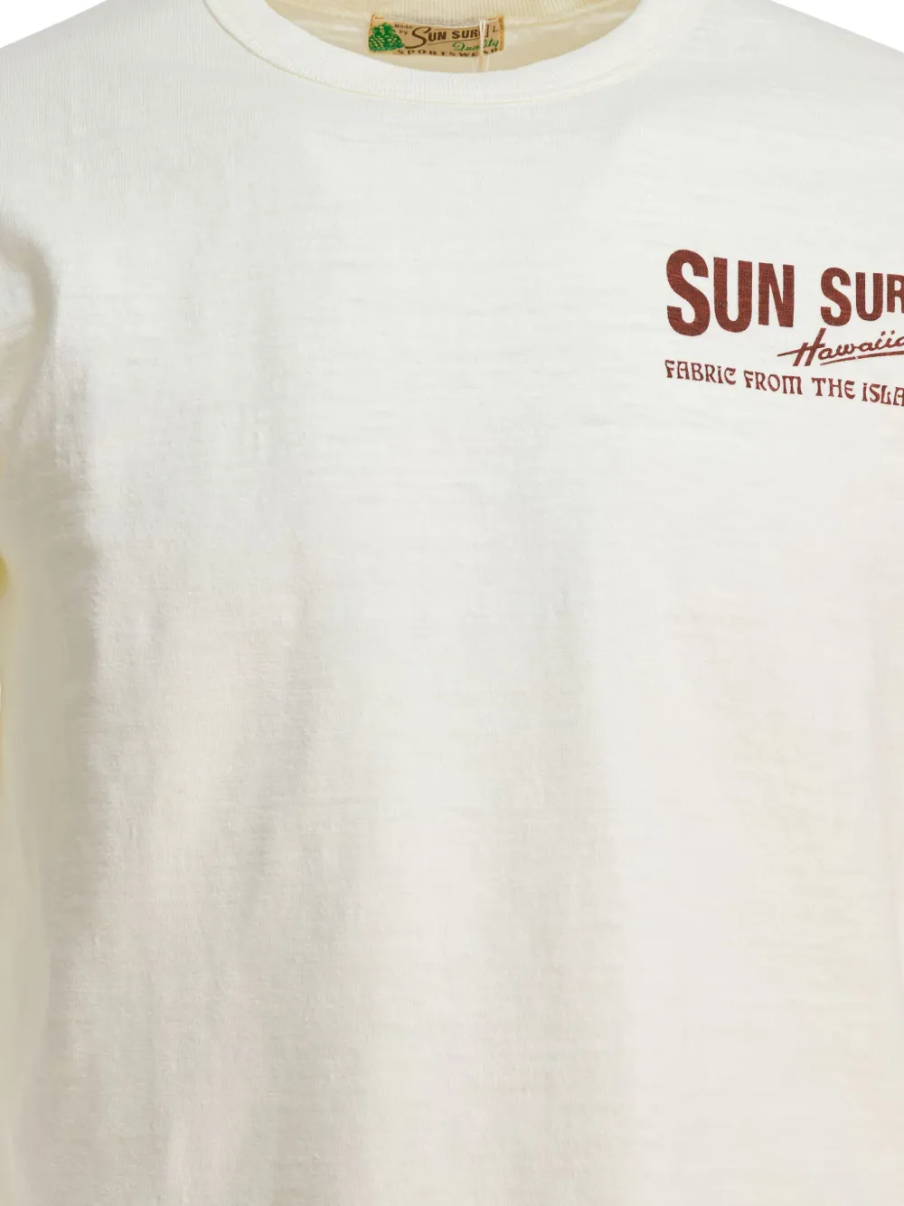 Sun Surf Beige Cotton T-shirt In Neutral