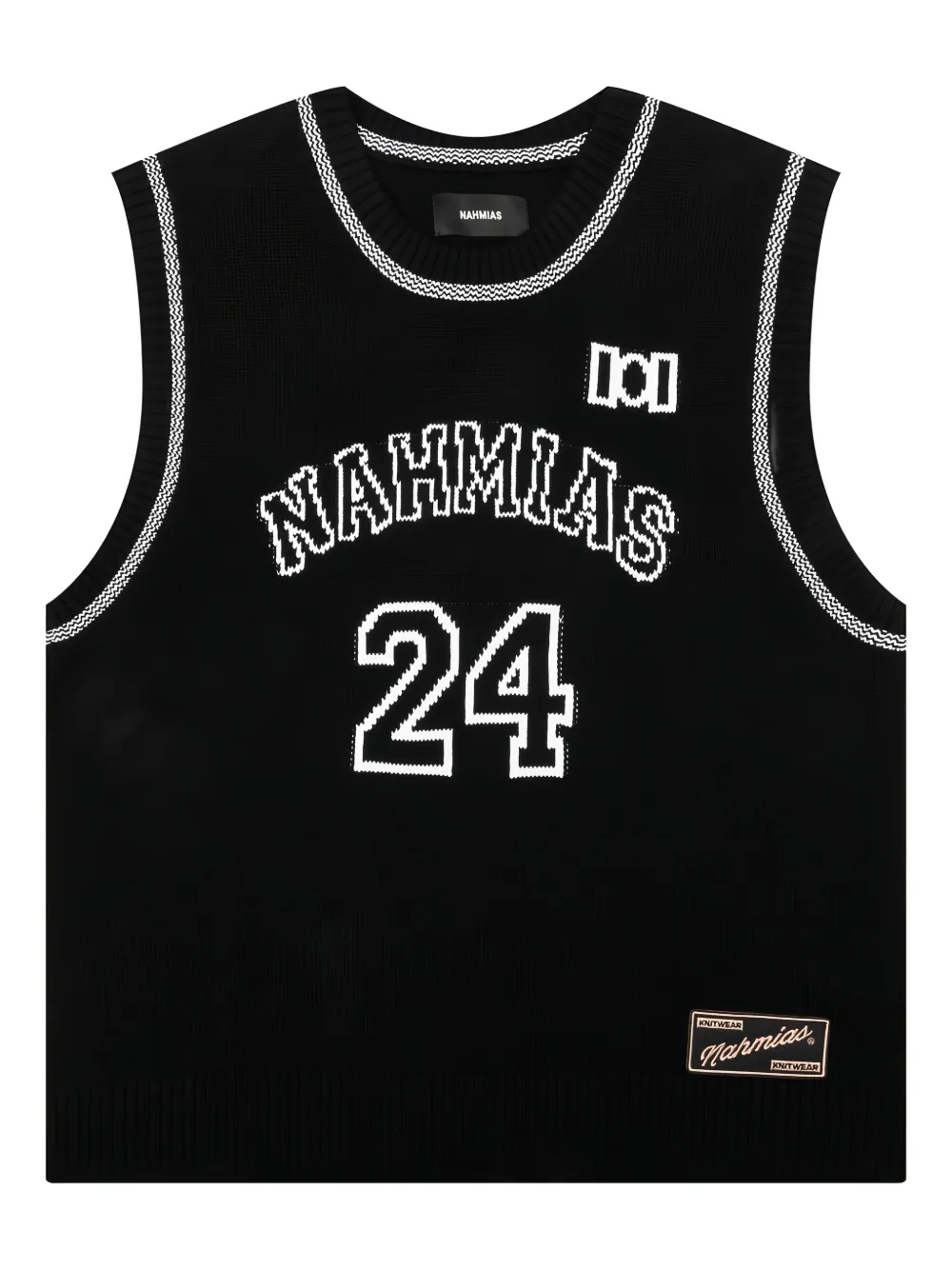 Nahmias knitted number vest - ブラック Nahmias knitted number vest - ブラック