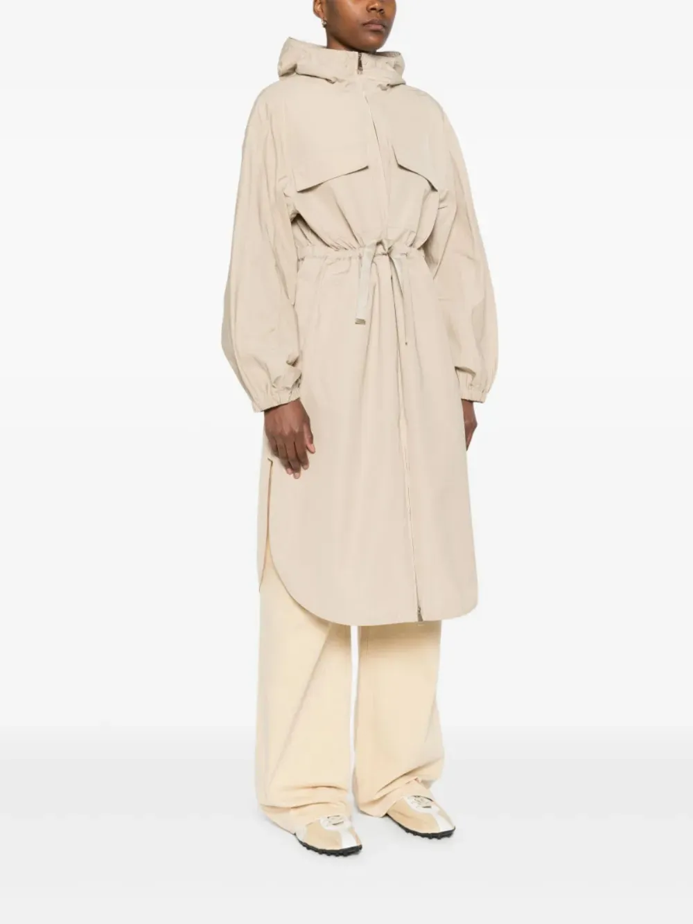Moncler Laerte parka coat Beige