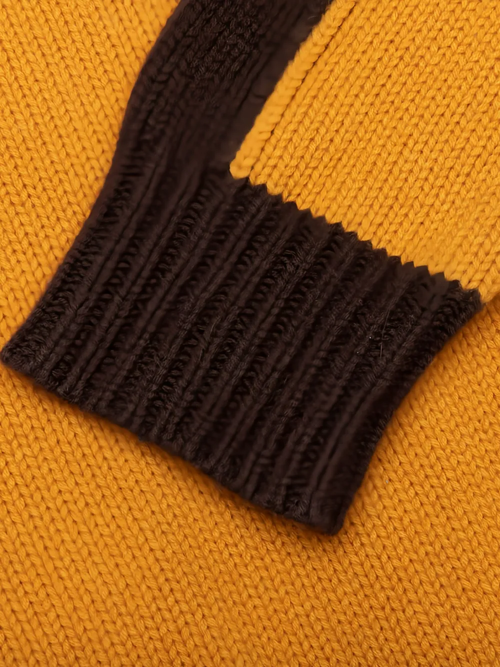 RHUDE Trainingsjack met gebreide vlakken Geel