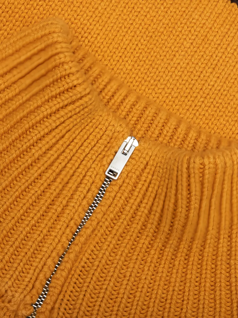 RHUDE Trainingsjack met gebreide vlakken Geel