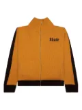 RHUDE knitted panelled track jacket - Yellow