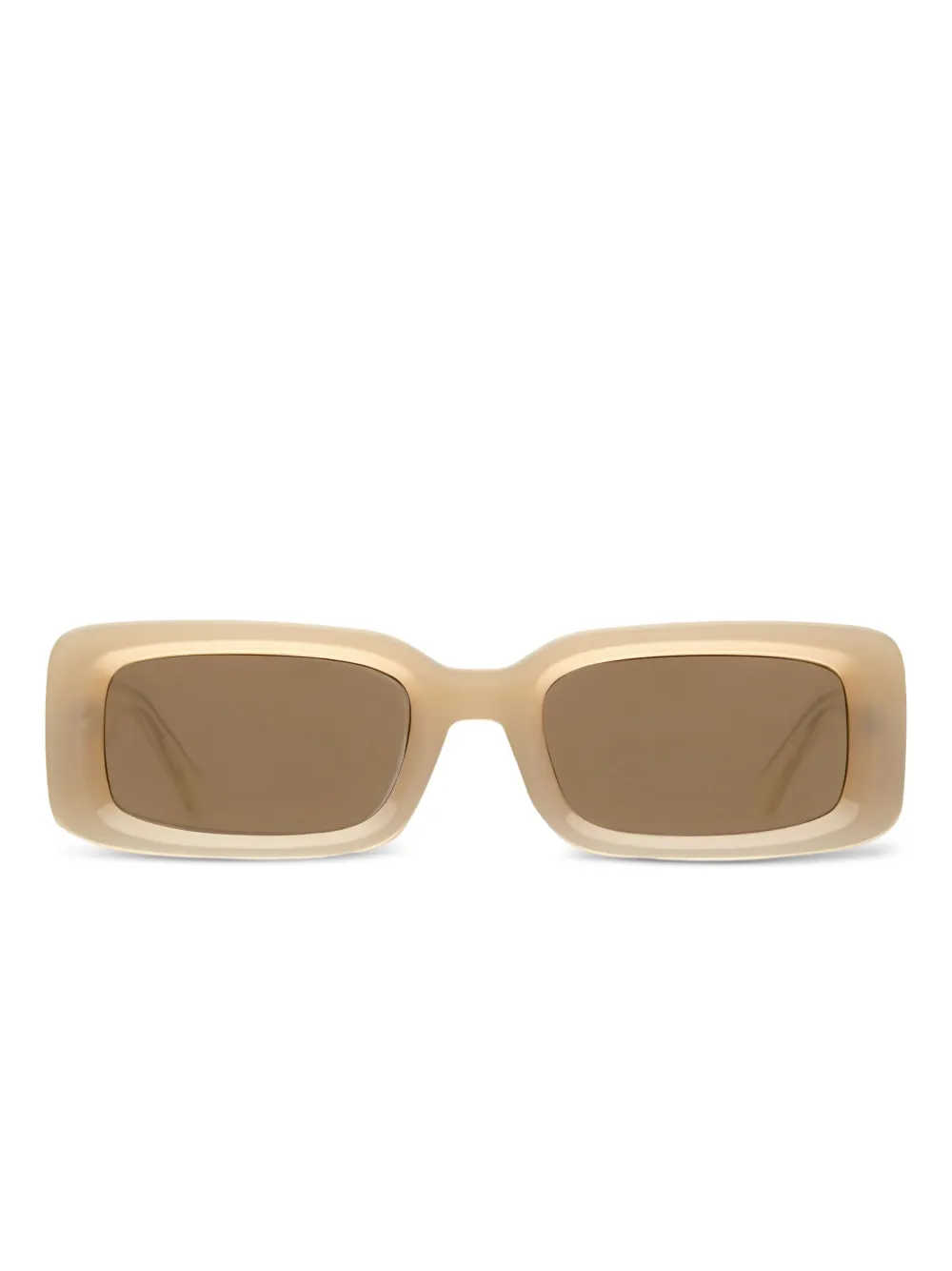 Akila x Verve x Soto zonnebril met rechthoekig montuur en kristallen Beige