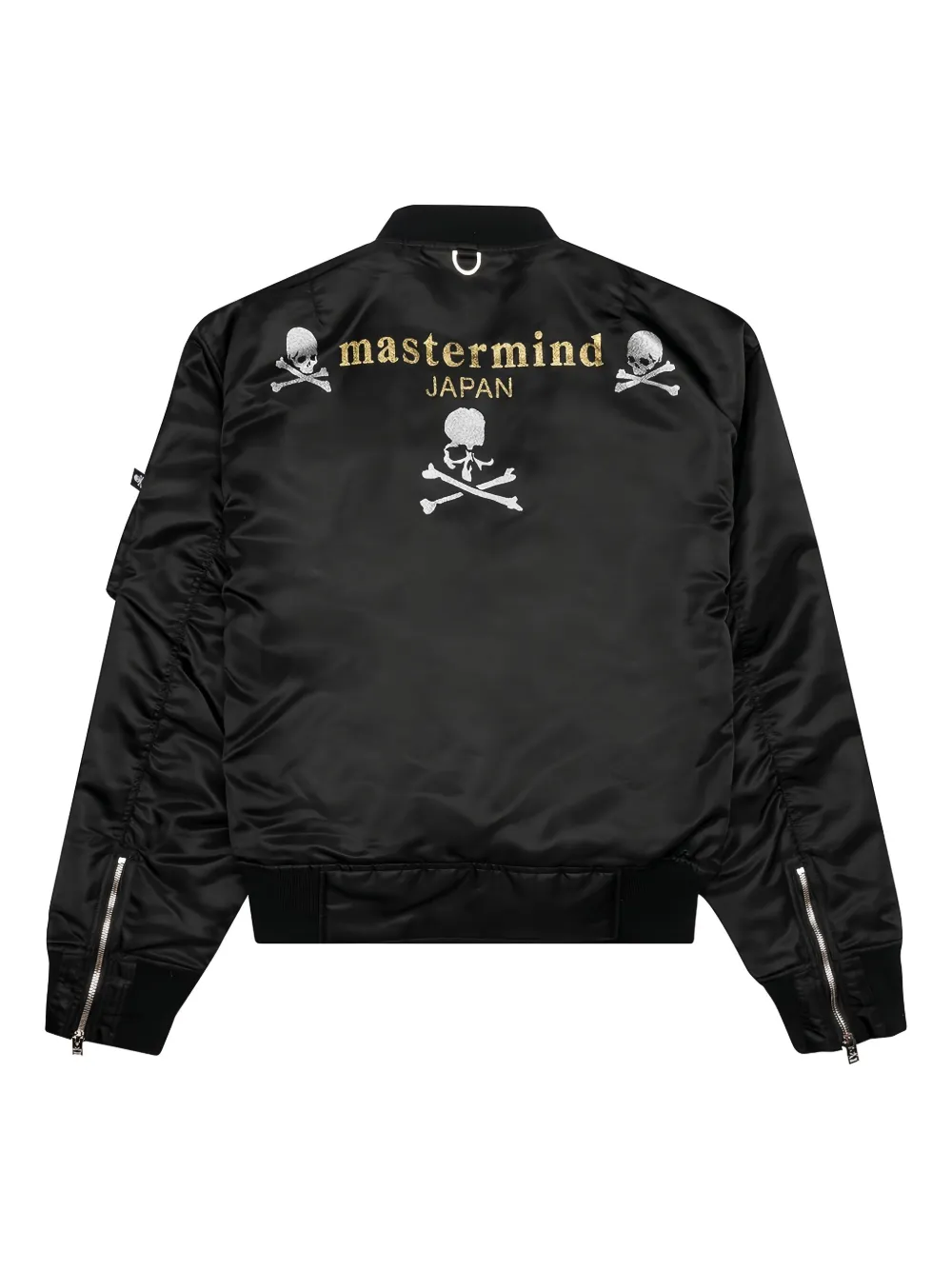 Mastermind Japan Bomberjack met doodskopprint Zwart