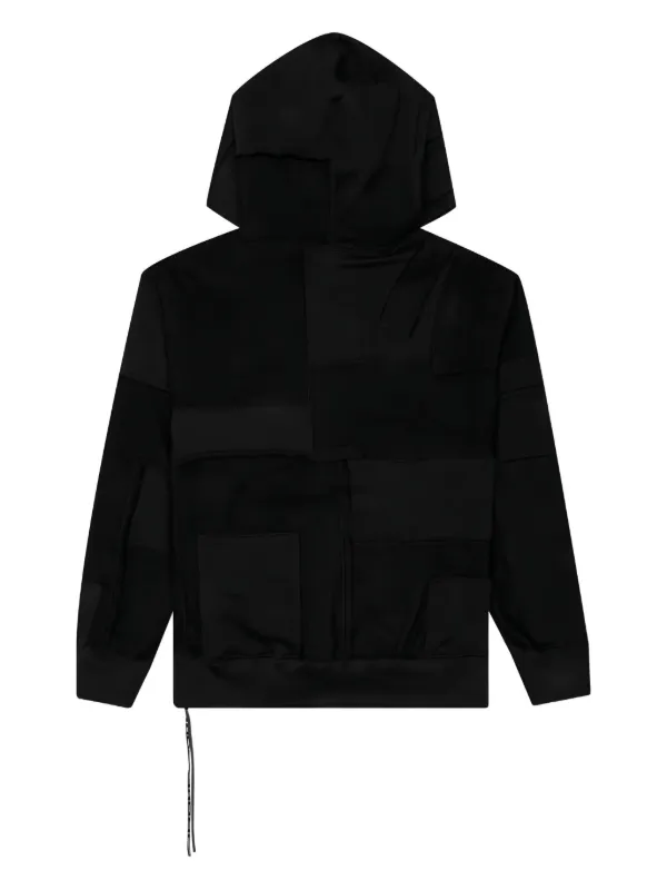 Mastermind Japan skull-patch Panelled Hoodie | Black | FARFETCH