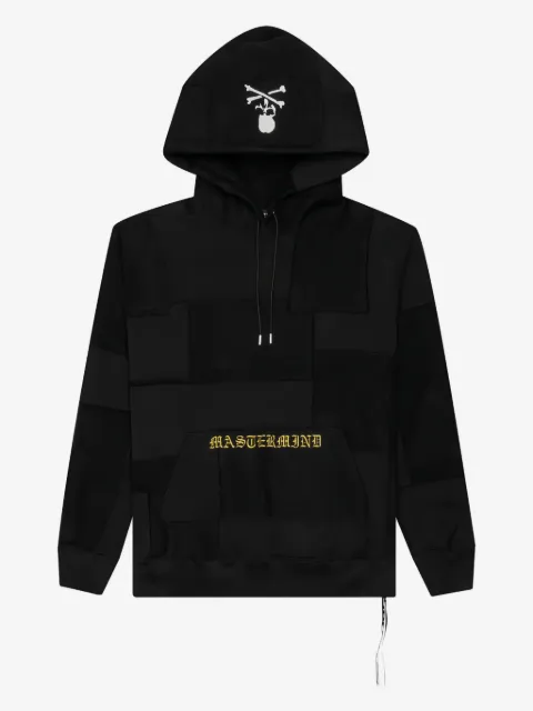 Mastermind Japan skull-patch panelled hoodie