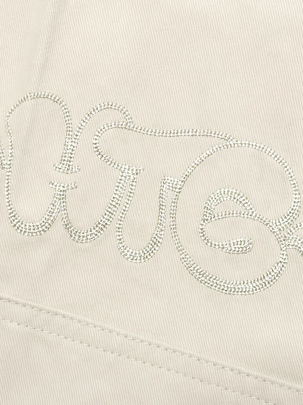 Honor The Gift Broek met geborduurde zak Beige