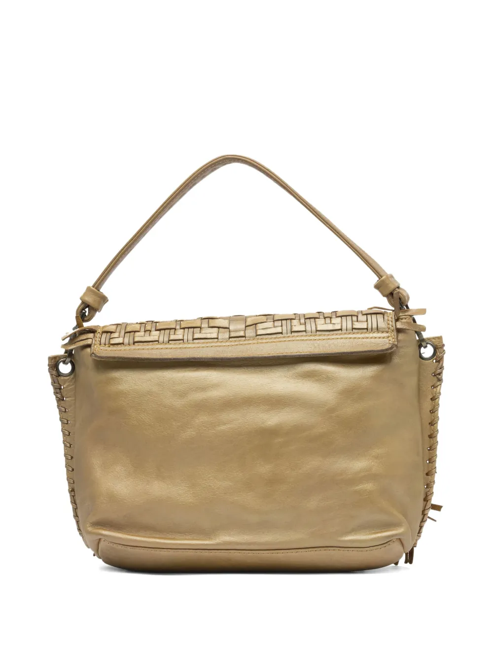 Reptile's House Nevola woven fringe shoulder bag - Bruin