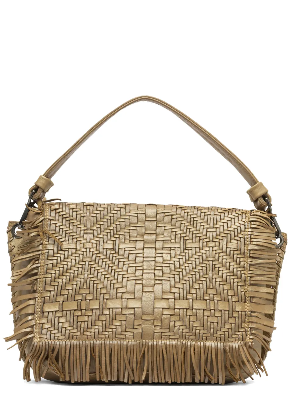 Nevola woven fringe shoulder bag