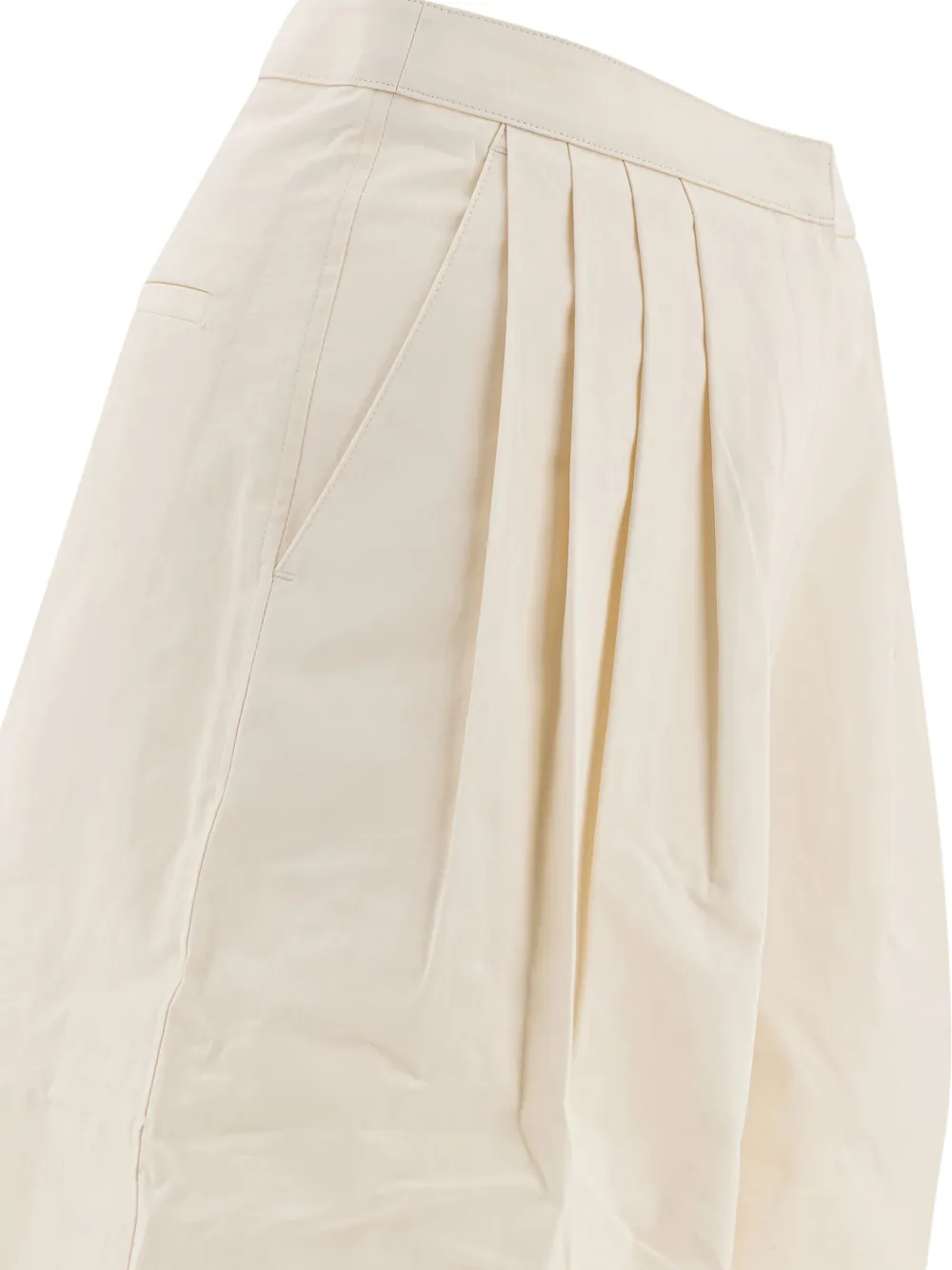 Theloom Pleated Wide-leg Pants In White