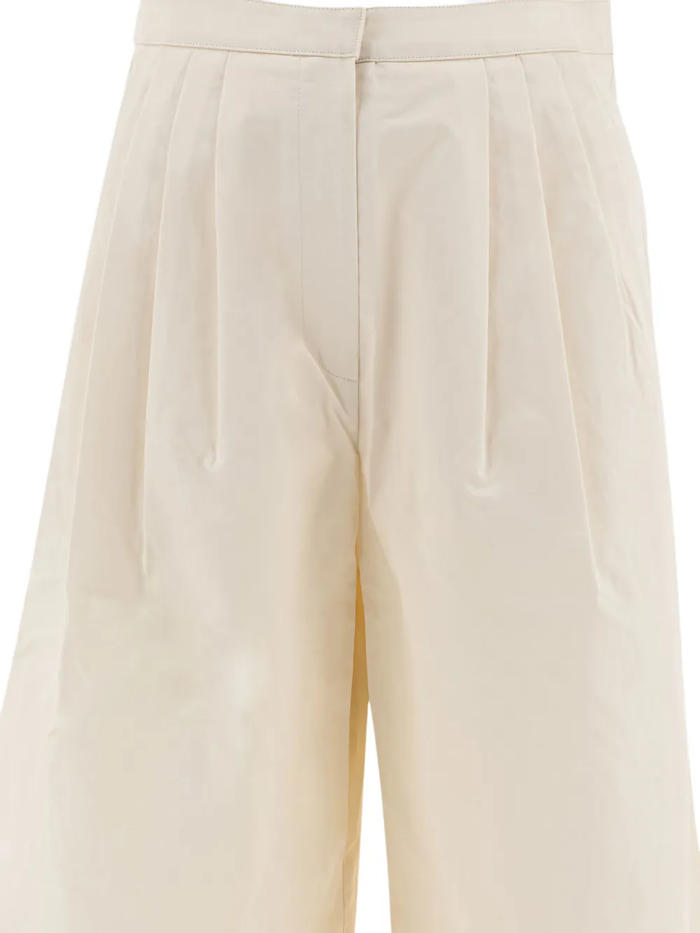 Theloom Pleated Wide-leg Pants In White