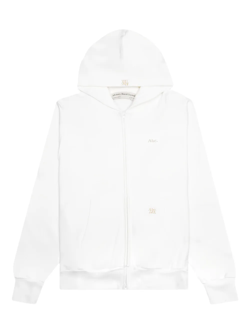 Advisory Board Crystals Hoodie met rits en logodetail Wit