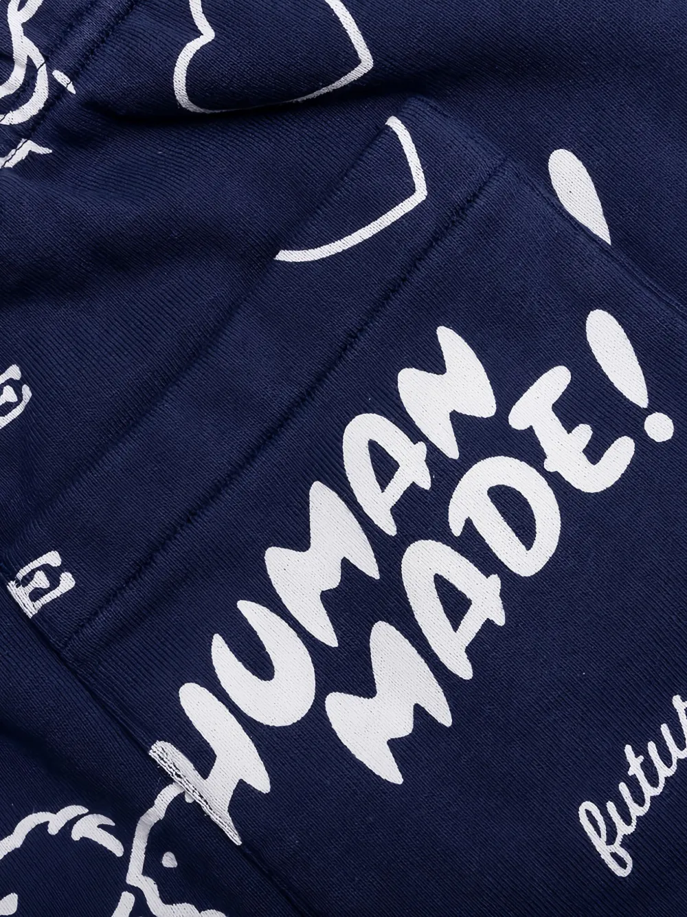 Human Made Trainingsshorts met print Blauw
