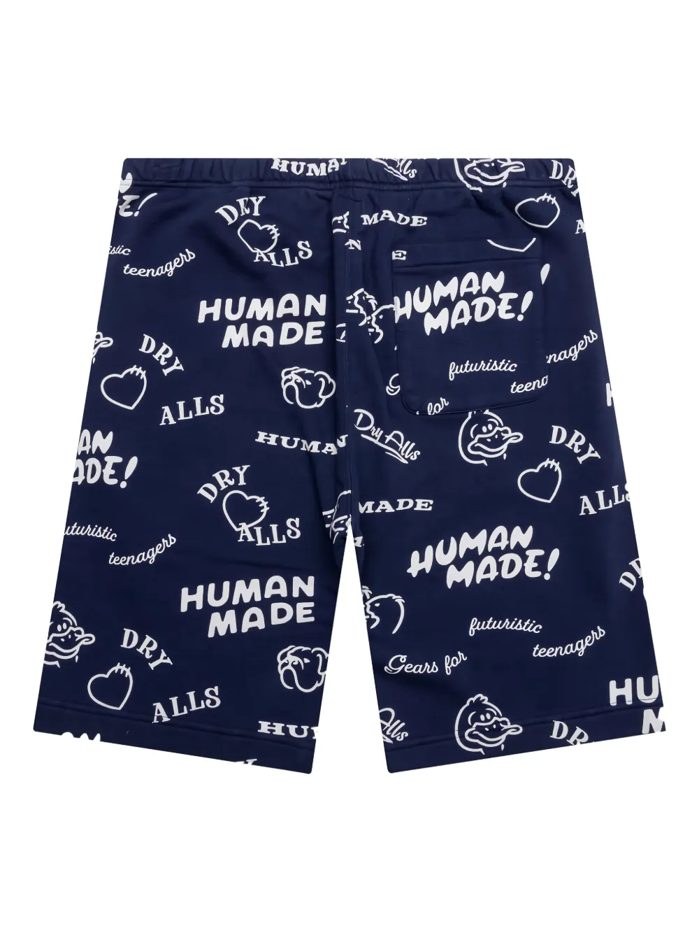 Human Made Trainingsshorts met print Blauw