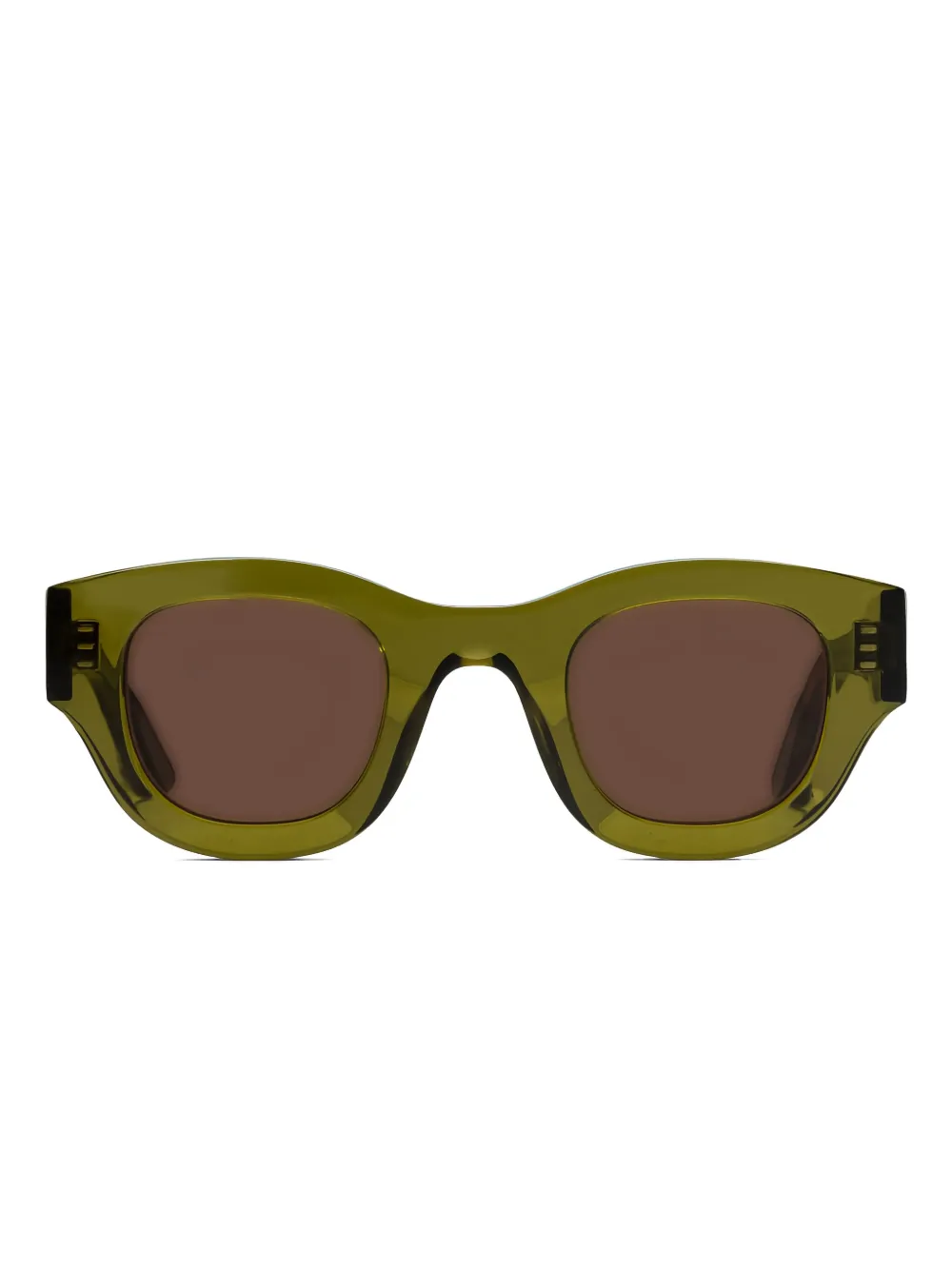 Thierry Lasry Autocracy 390 sonnebril met rechthoekig montuur Groen