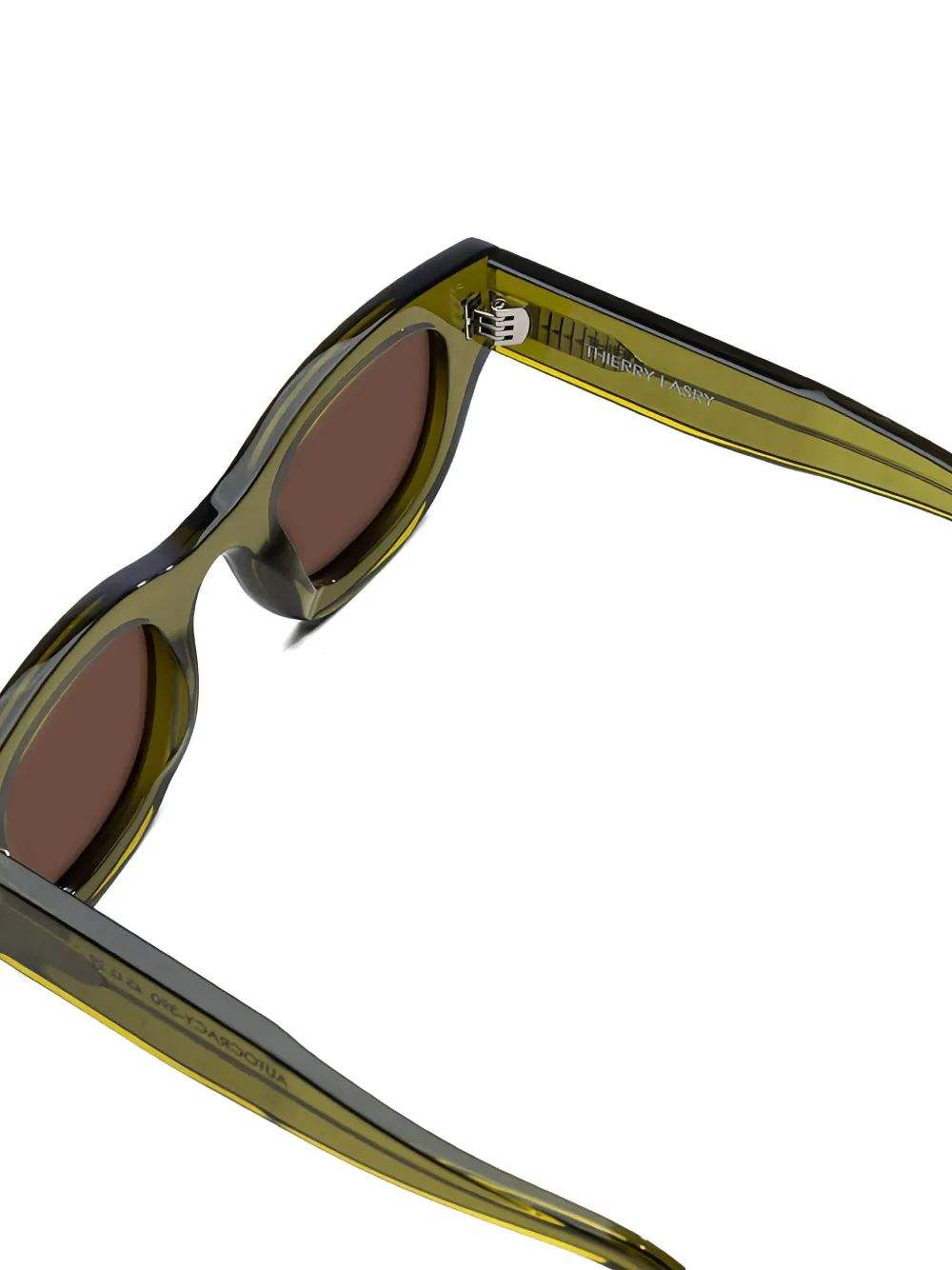 Thierry Lasry Autocracy 390 sonnebril met rechthoekig montuur Groen