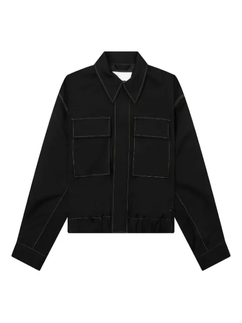 Jil Sander contrast-stitch blouson jacket