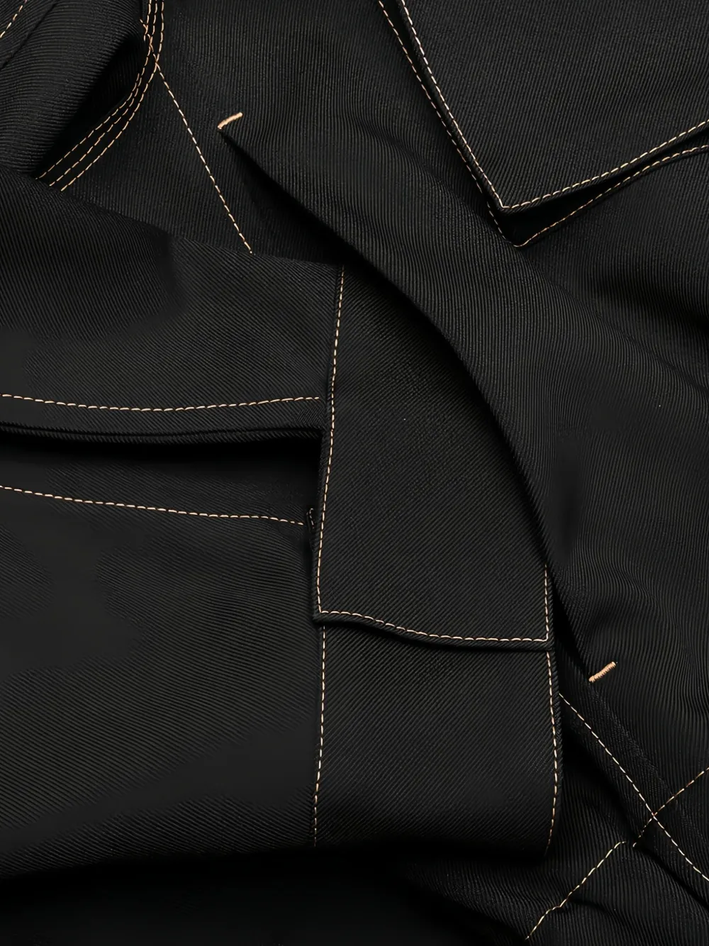 Jil Sander Shirtjack met contrasterend stiksel Zwart