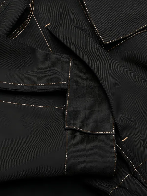 Jil Sander コントラストステッチ ジャケット | ブラック