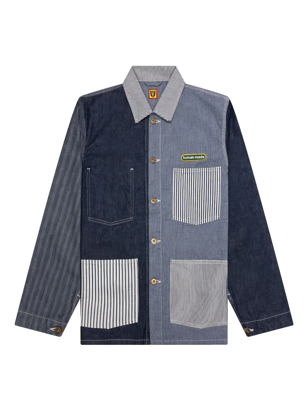 Human Made Crazy Coverall shirtjack met geborduurd patchwork Blauw