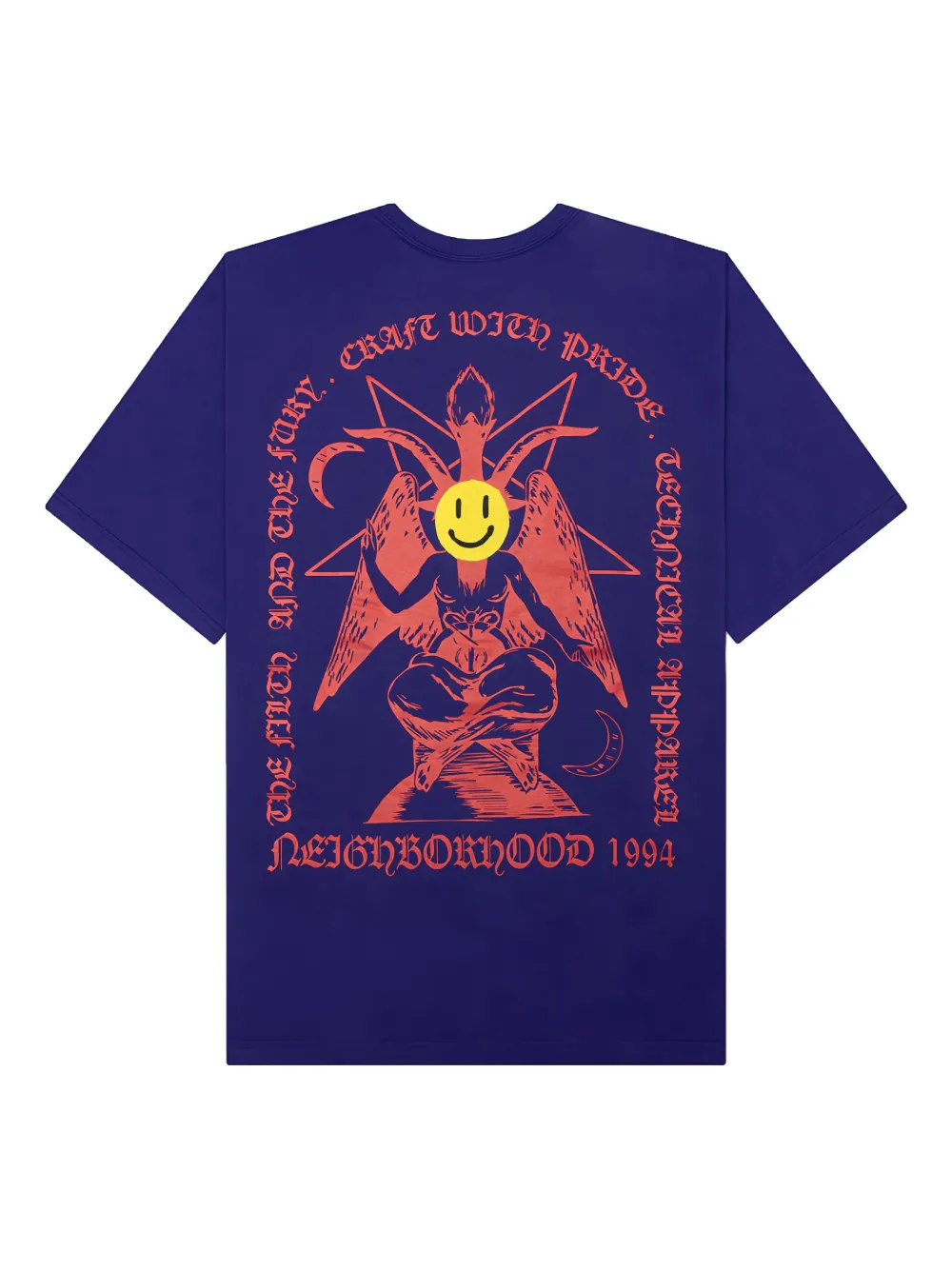 Neighborhood T-shirt met logoprint Paars