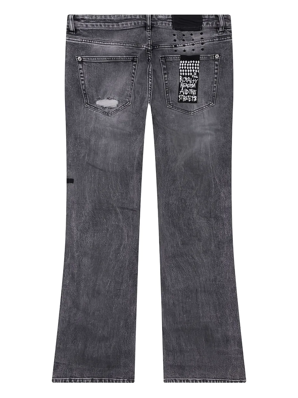 Ksubi Bronko Smoke Trashed gerafelde jeans Grijs