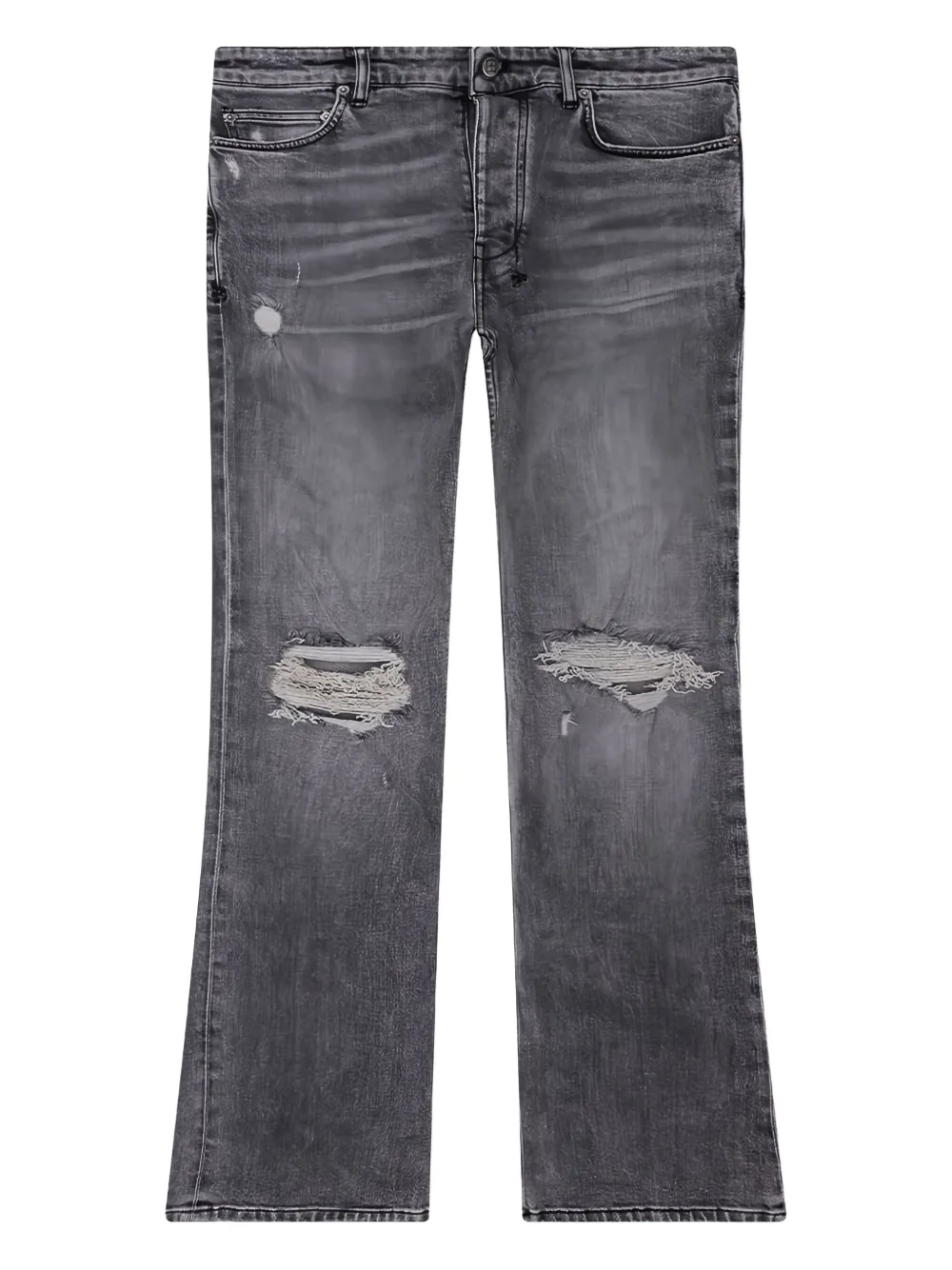Ksubi Bronko Smoke Trashed gerafelde jeans Grijs