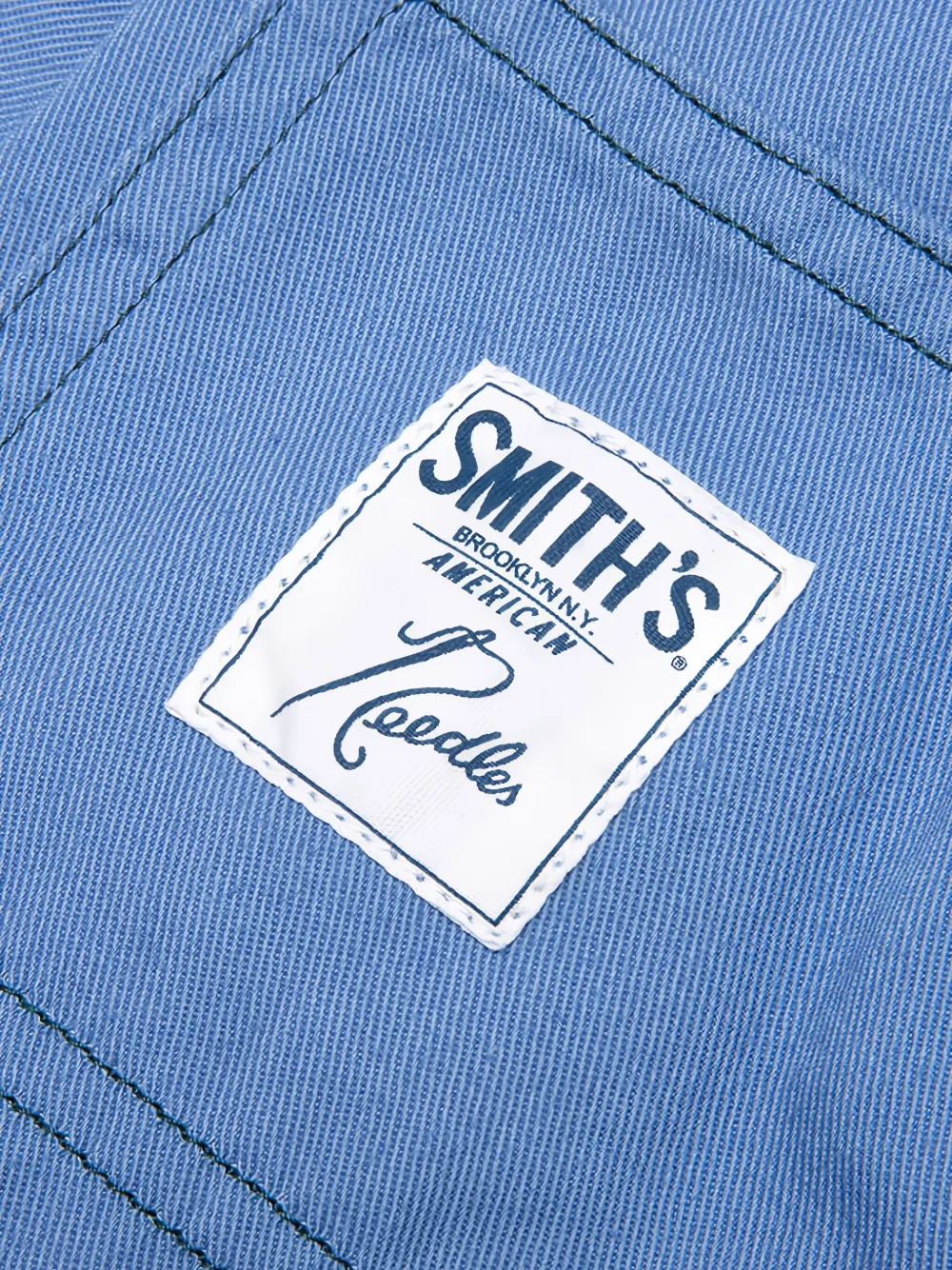 Needles Broek met geborduurd logo Blauw
