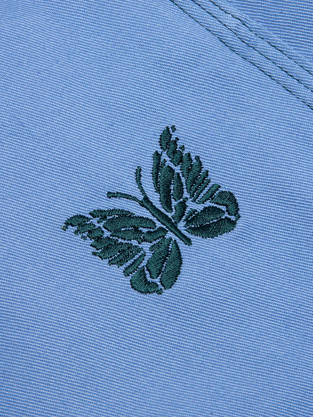 Needles Broek met geborduurd logo Blauw