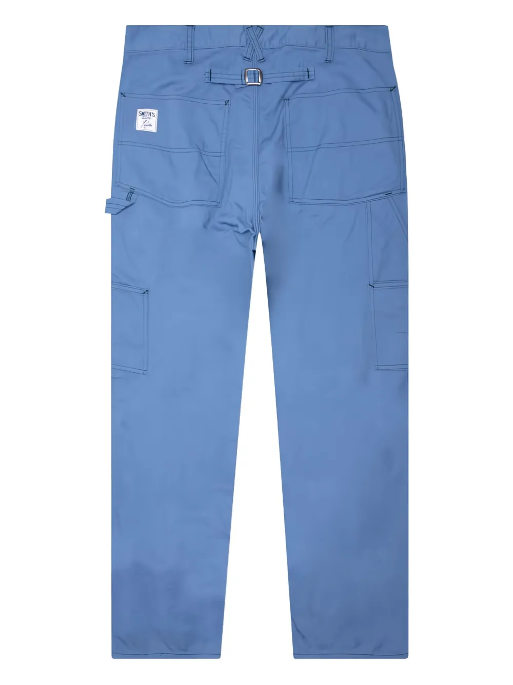 Needles Broek met geborduurd logo Blauw