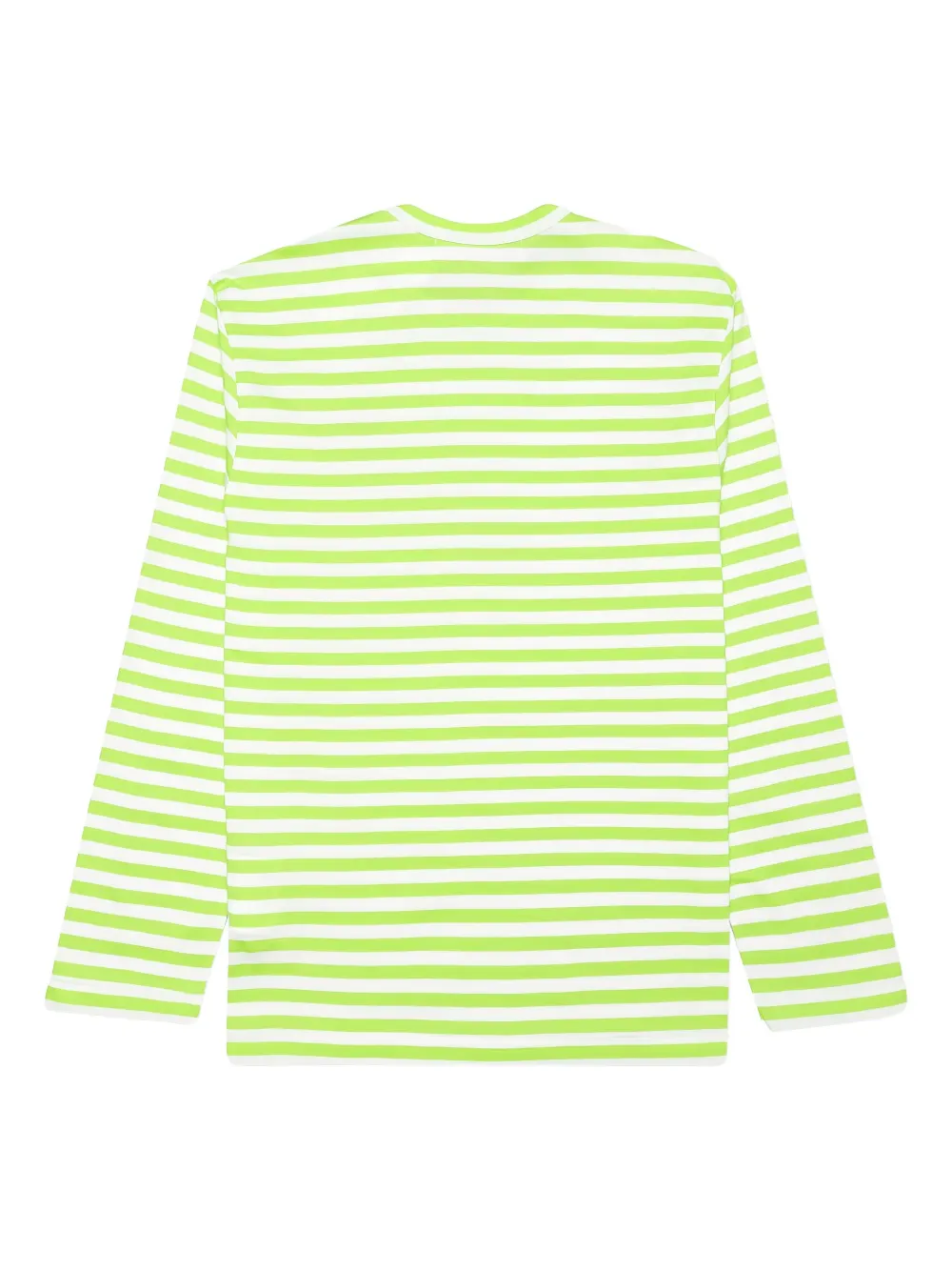 Comme Des Garçons Play Gestreept T-shirt met logo en lange mouwen Groen
