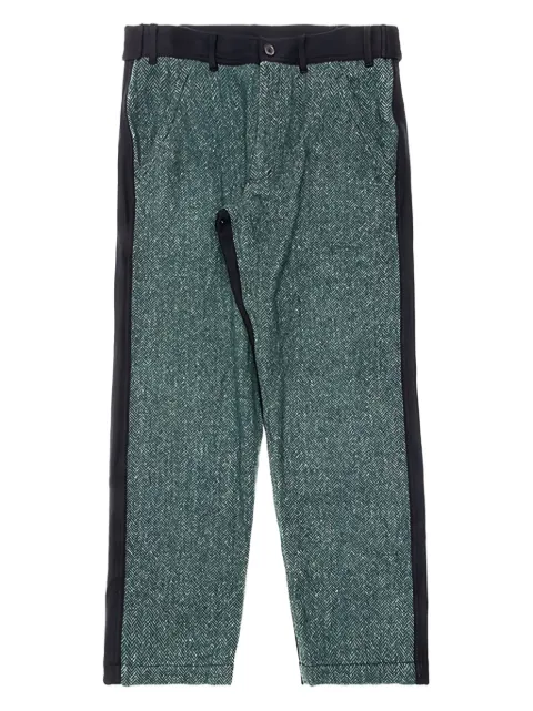 Comme Des Garçons Shirt herringbone-panel trousers