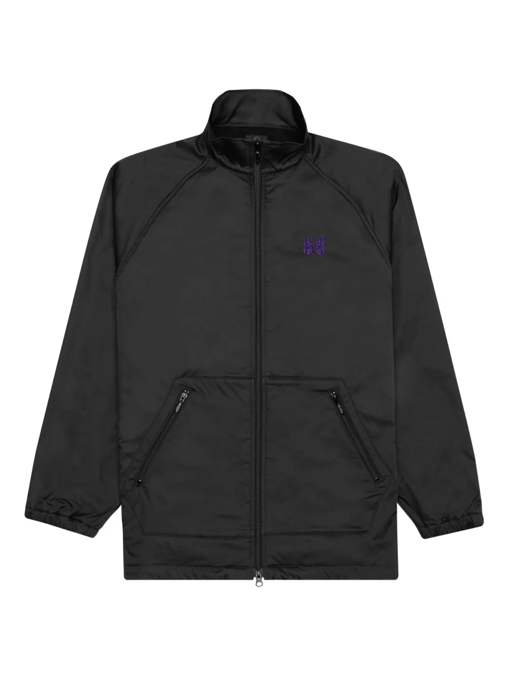 Needles embroidered zip-front jacket Zwart