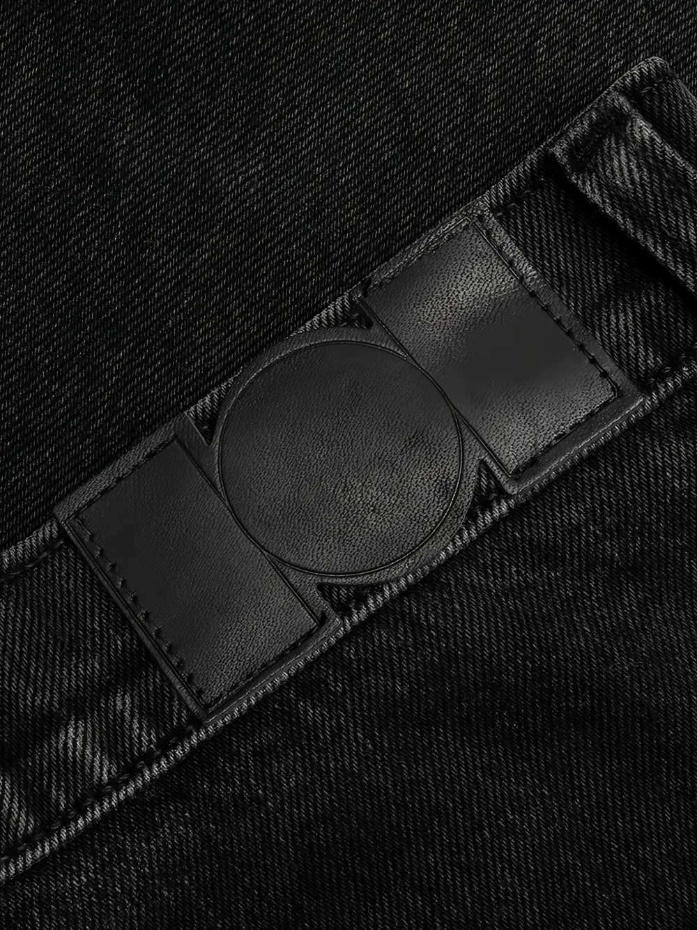 Nahmias Jeans met logopatch en cargo zakken Zwart