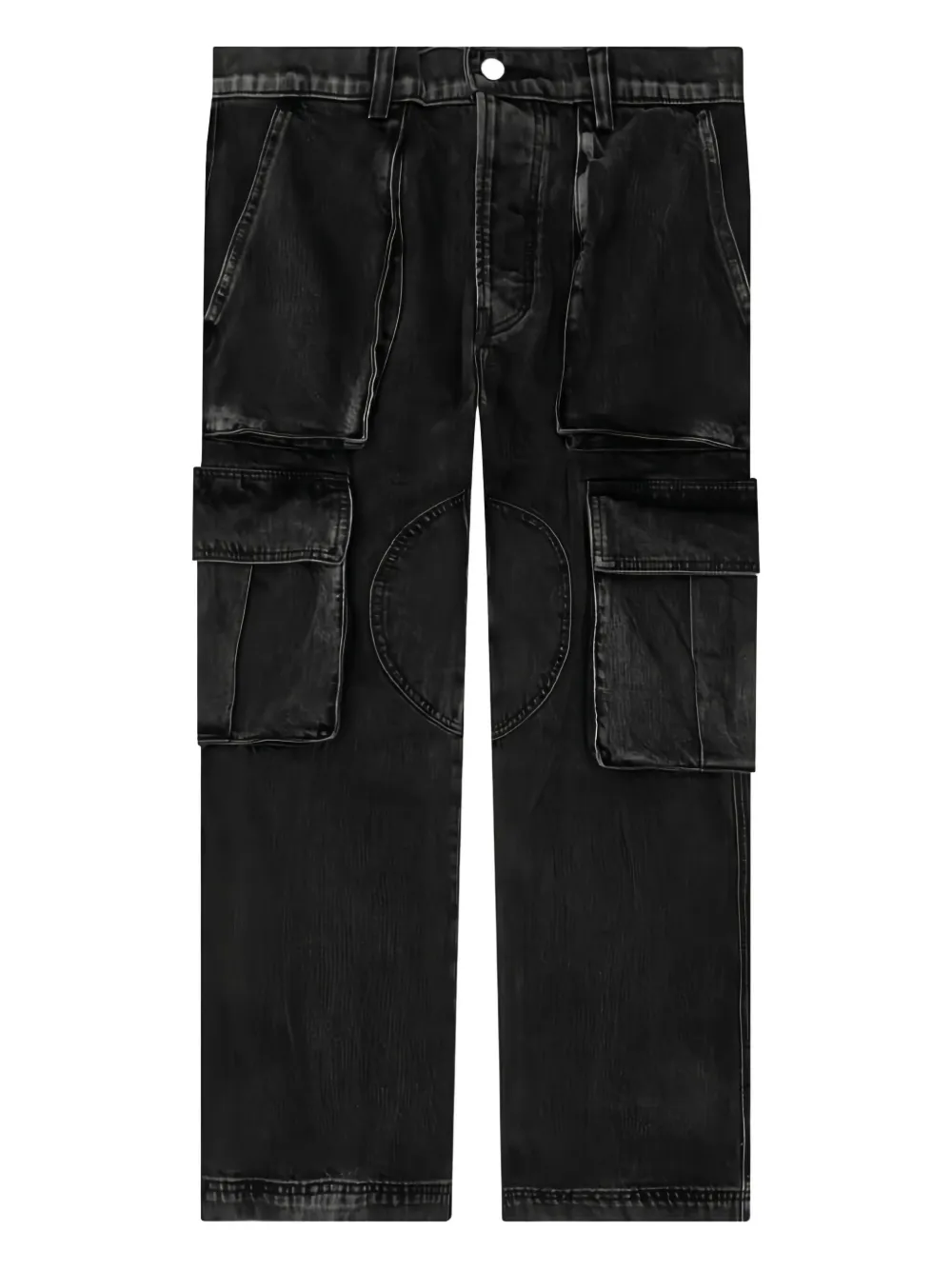 Nahmias logo-patch cargo-pockets jeans | Black | Image 1