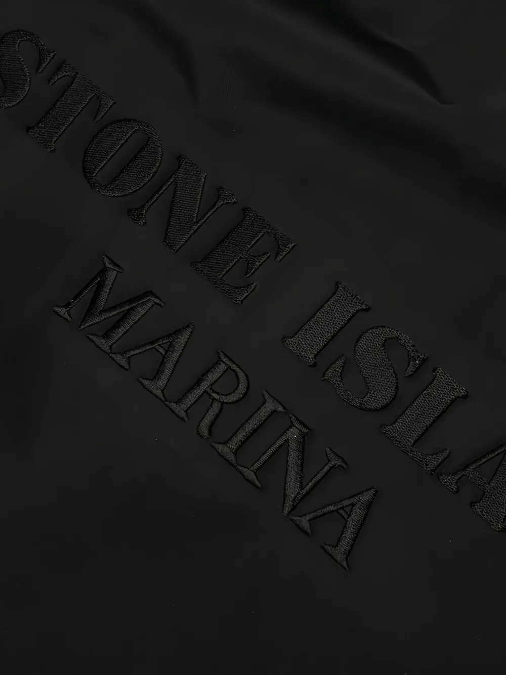 Stone Island Jack met geborduurd logo en sterdetail Zwart