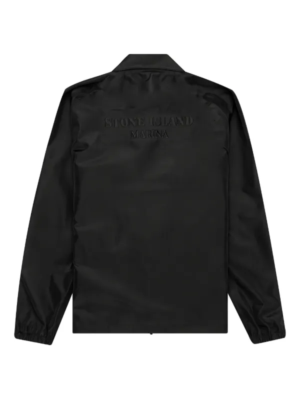Stone Island embroidered-logo star-detail Jacket | Black | FARFETCH AU