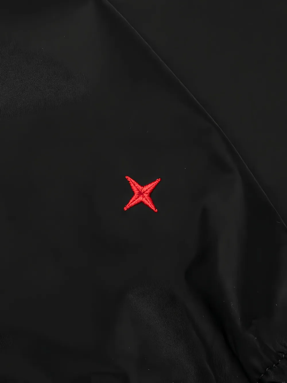 Stone Island Jack met geborduurd logo en sterdetail Zwart