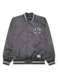Neighborhood appliqué baseball jacket - Grey
